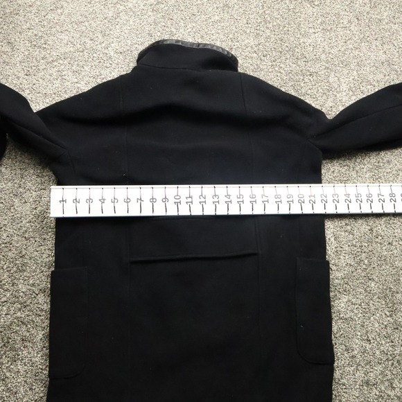 Madewell Coat Women's 4 Black Wool Blend Collared Jacket Zip Pockets‎ - Picture 11 of 12